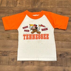 Vintage Disney Tennessee Rah Rah Rah Mickey Mouse Toddler Size 4 Raglan Shirt